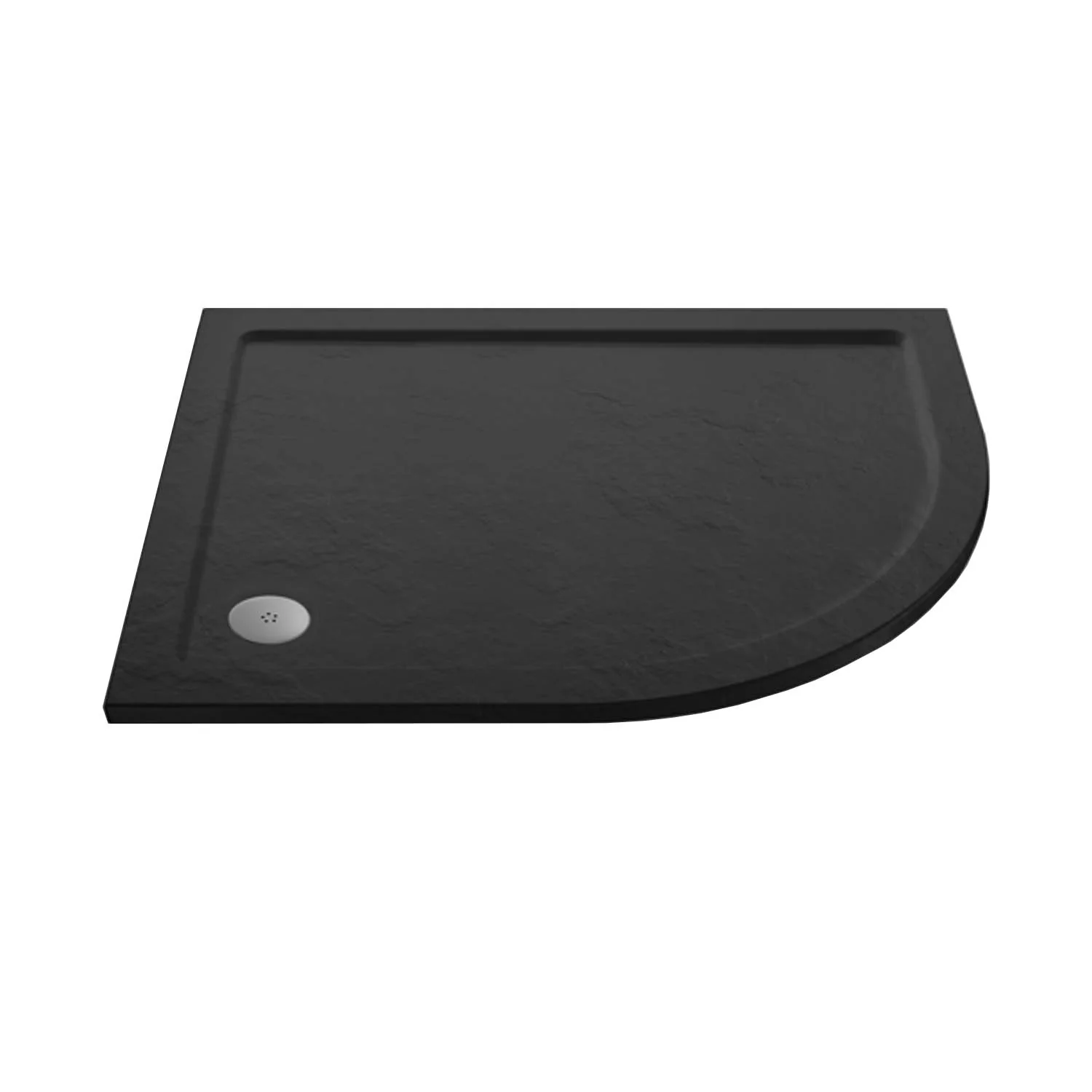 1200 x 800mm Offset Quadrant Slate Grey Stone Shower Tray - Image 2