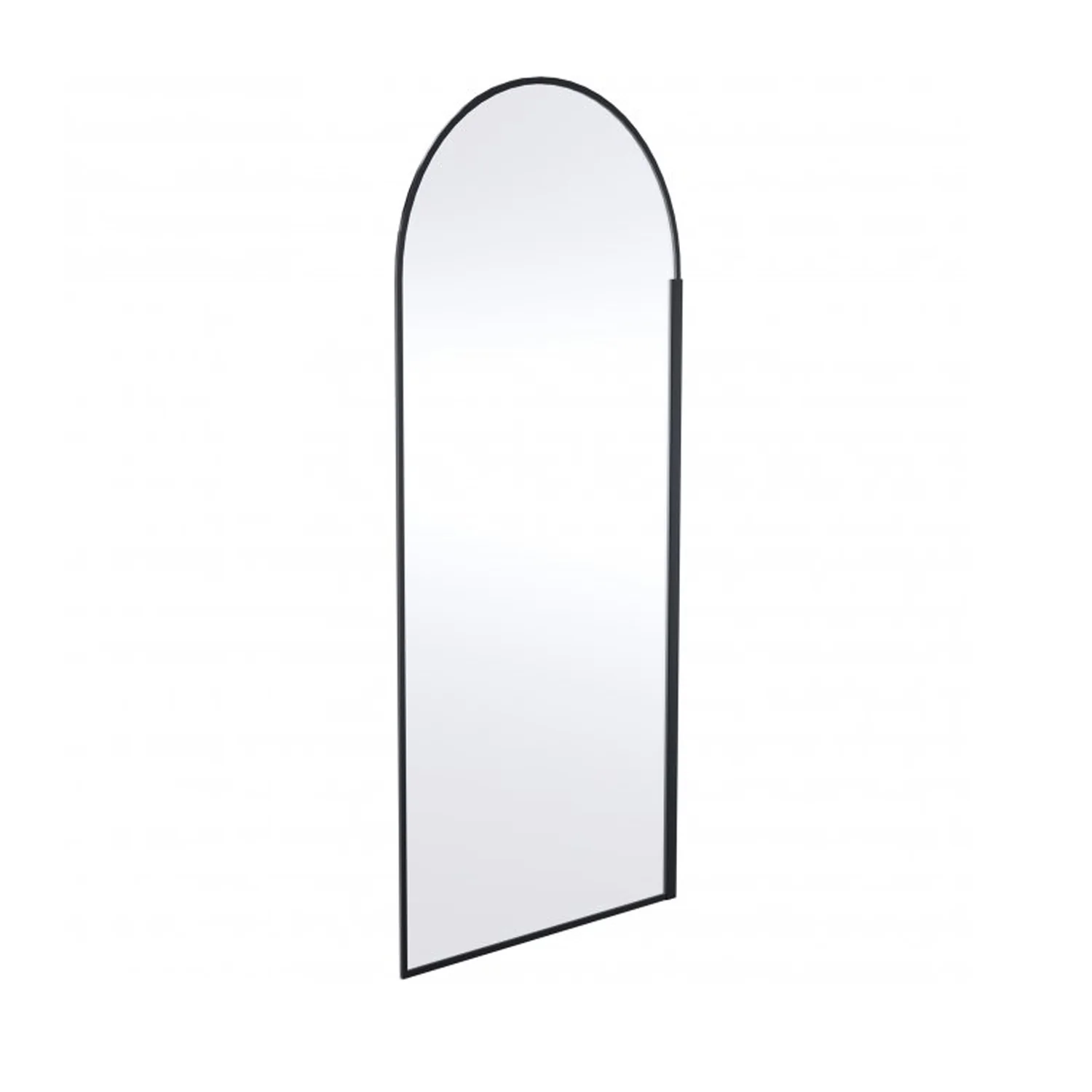 1400 x 800mm Stone Shower Tray & 8mm Screen Pack - Black Arched Frame - Image 3