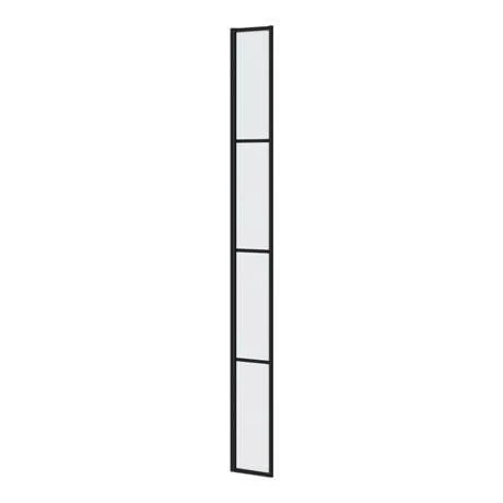 Trieste 8mm Black Grid Screen & 1400 x 900mm Walk-In Stone Shower Tray Pack - Image 3