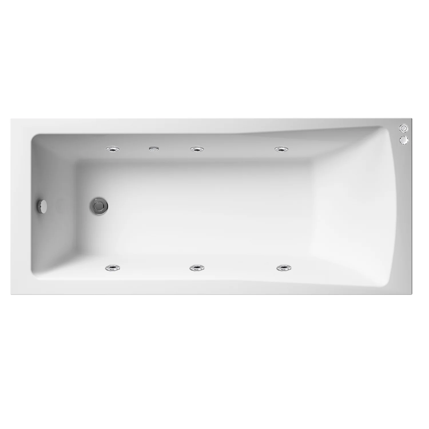 1700 x 750mm Riverside Whirlpool & Hydrotherapy Spa Bath - Image 2