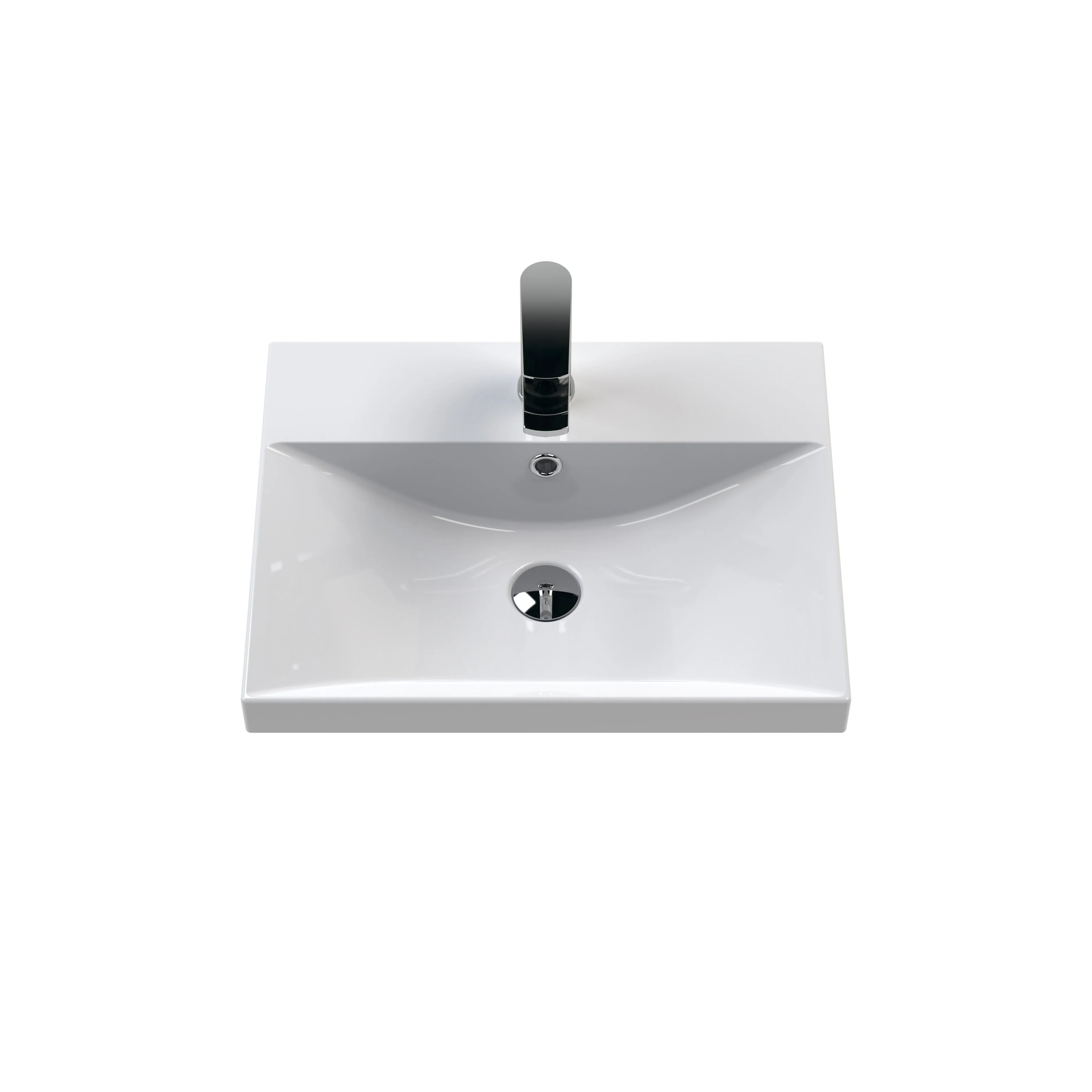 500mm Floor Standing 2-Door/Drawer Vanity & Basin 3 - Satin Anthracite - Image 2