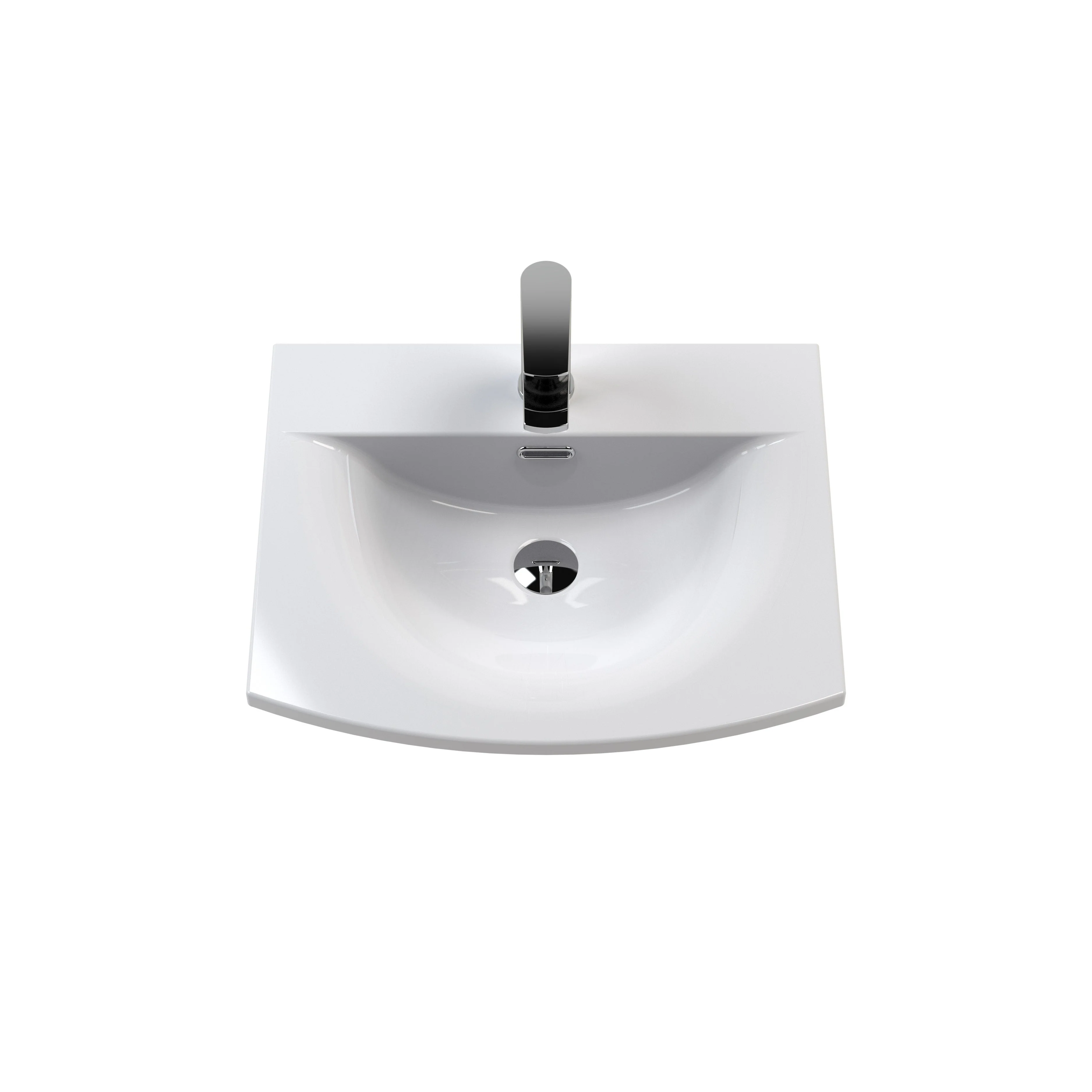 500mm Floor Standing 2-Door/Drawer Vanity & Basin 4 - Satin Anthracite - Image 2