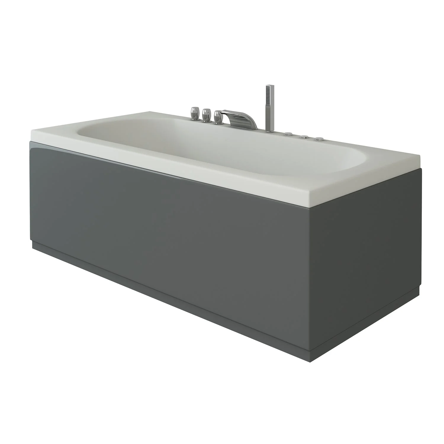 800mm Waterproof End Bath Panel - Anthracite - Image 2