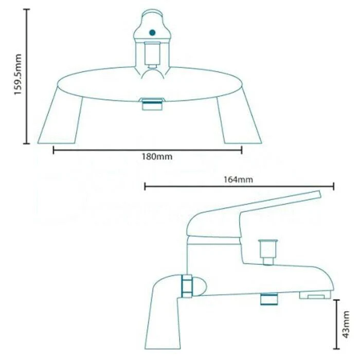 Alpha Bath Shower Mixer Tap - Image 2