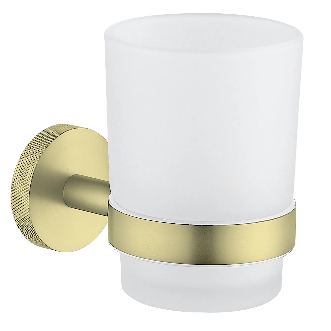SDG Toothbrush Holder & Cup - Brushed Brass