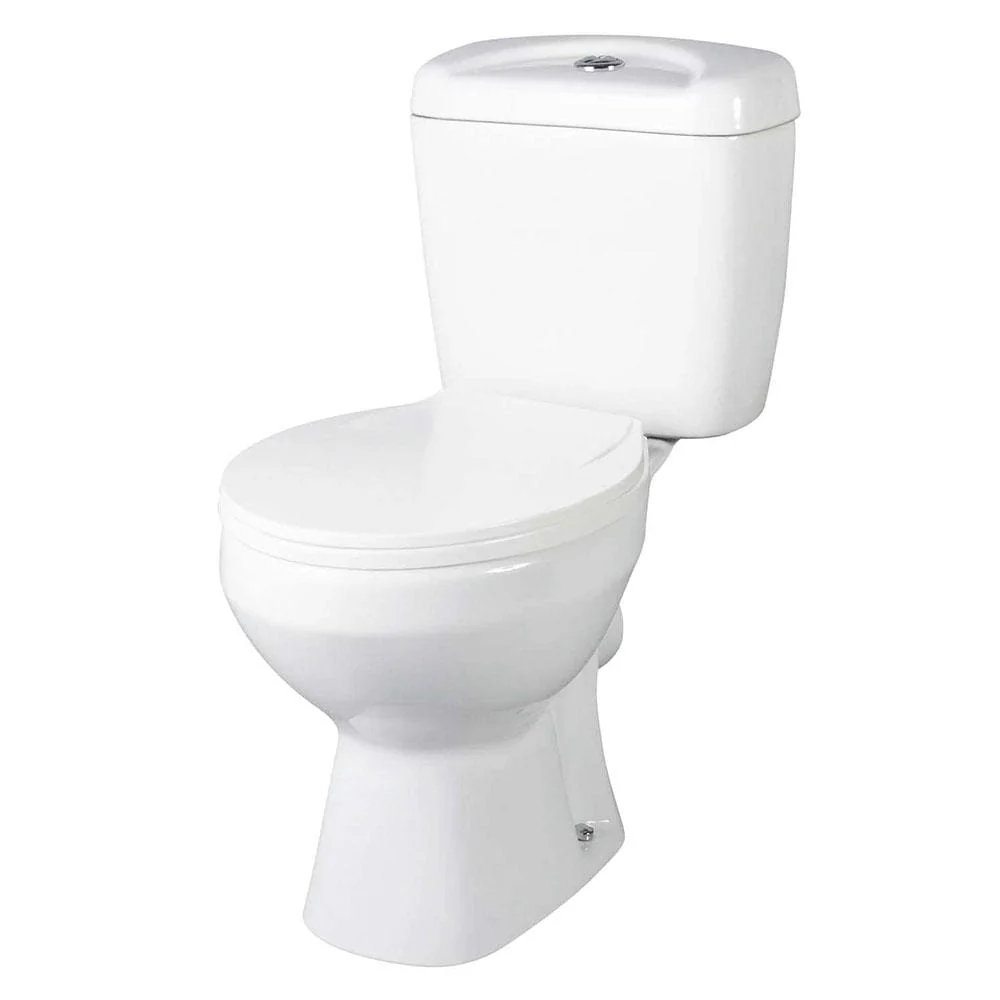 Alpha Close Coupled Toilet with Percussion 450mm Floor standing Cloakroom Unit - Image 2