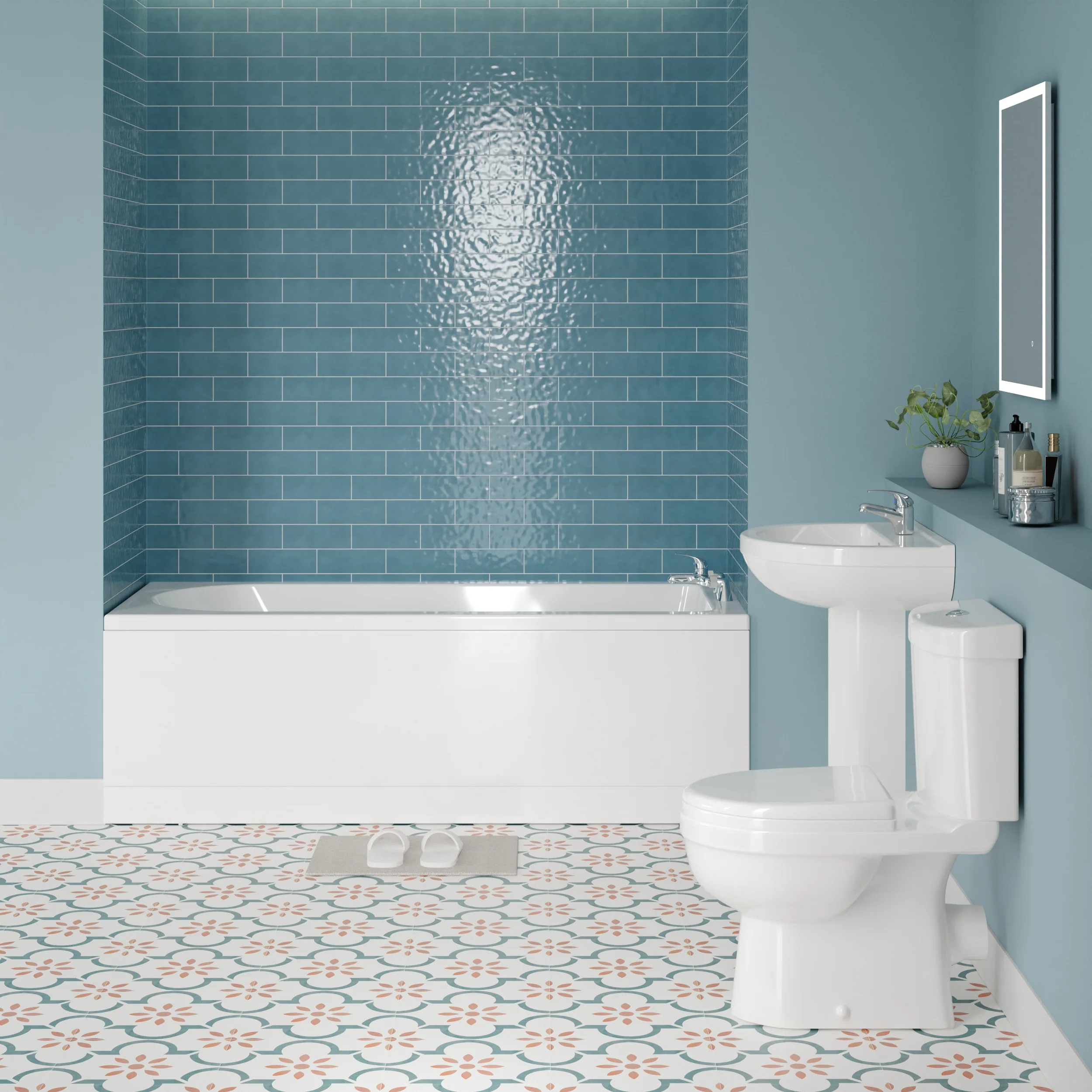 Alpha Complete Bathroom Suite 1700 x 700 - Various Options - Image 7