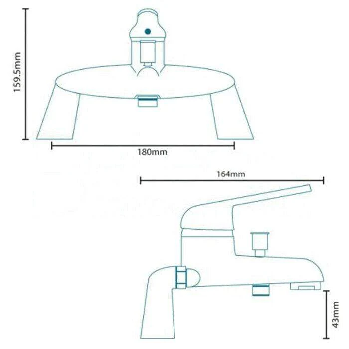 Alpha Eco Bath Shower Mixer Tap - Image 2