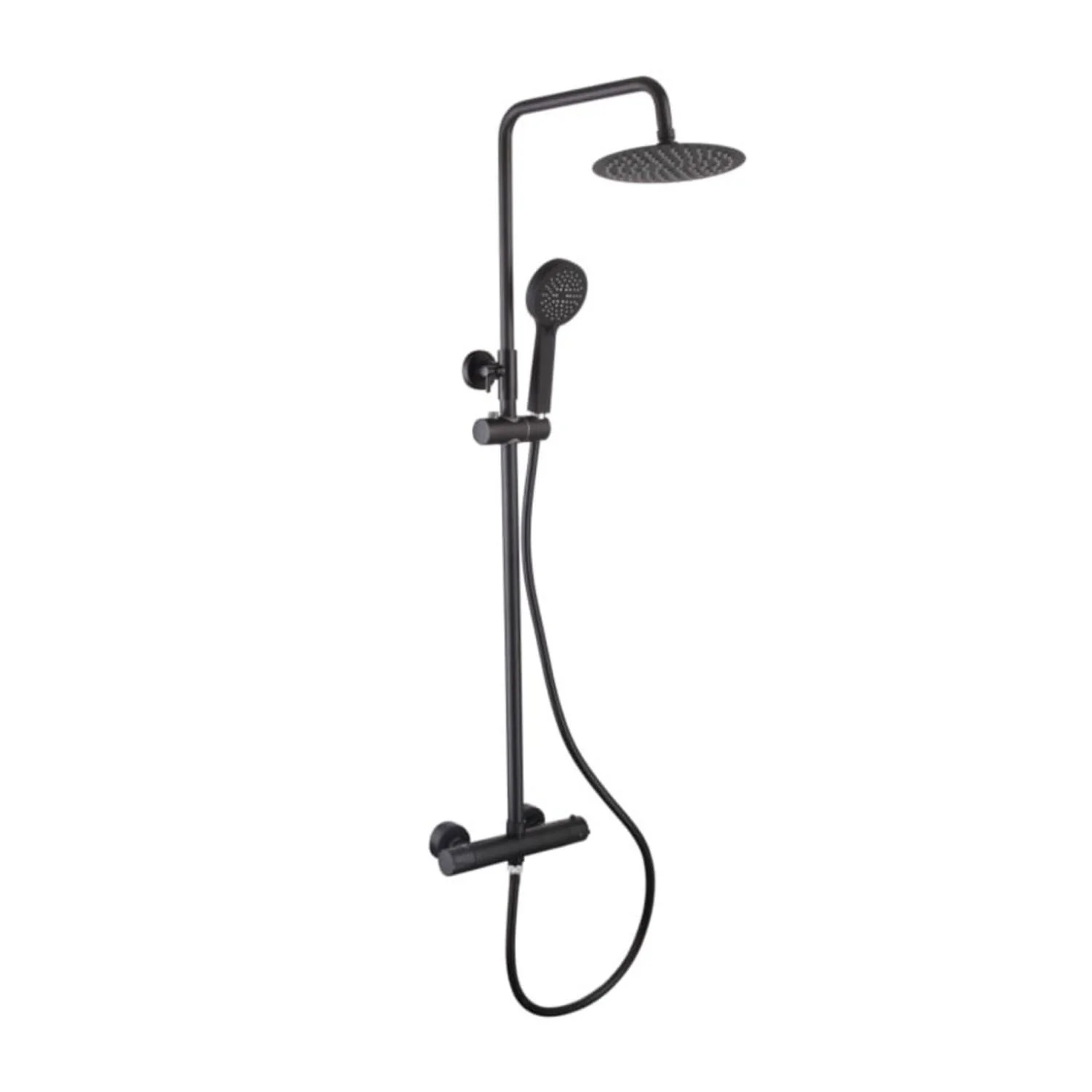 Alpha Lunar 1500 Matt Black Complete Shower Bathroom Suite - Image 7