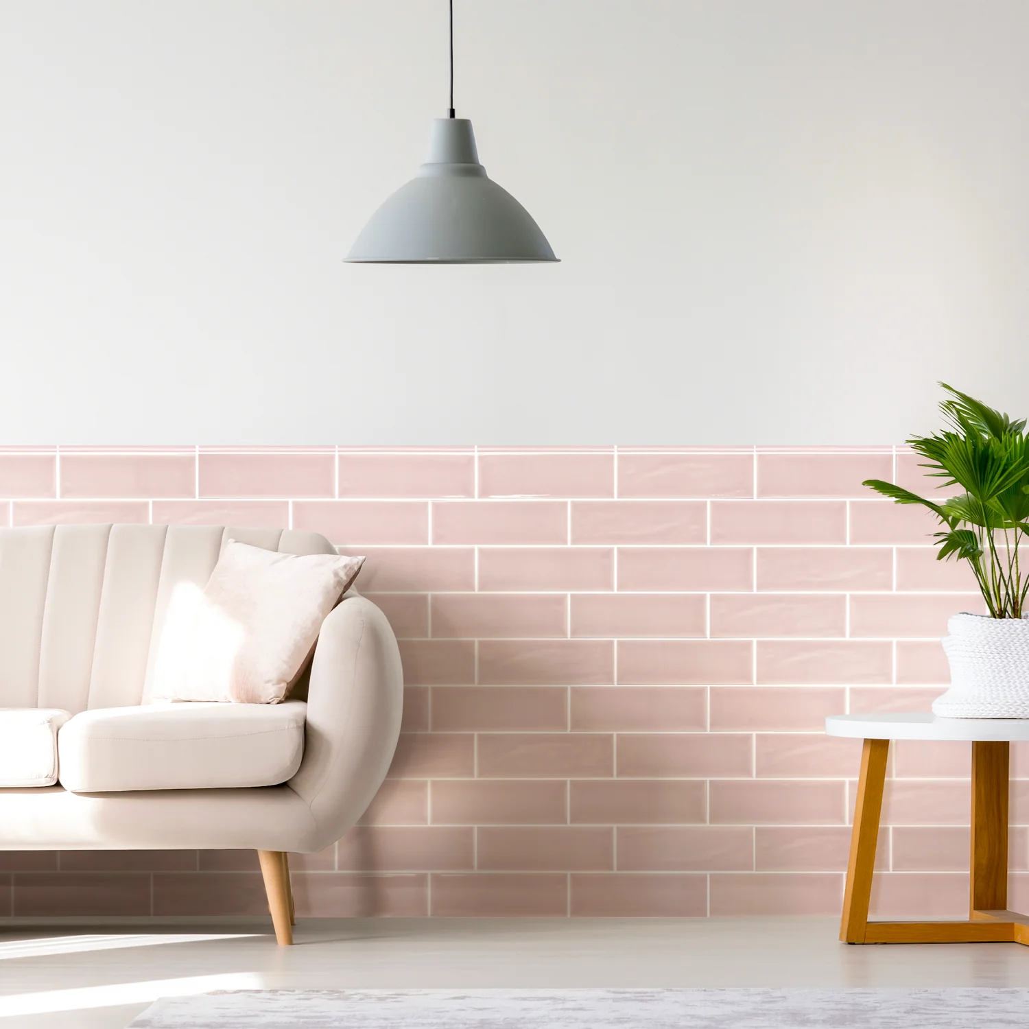 Anise Pink Gloss Rectangle Ceramic Tiles - Image 2