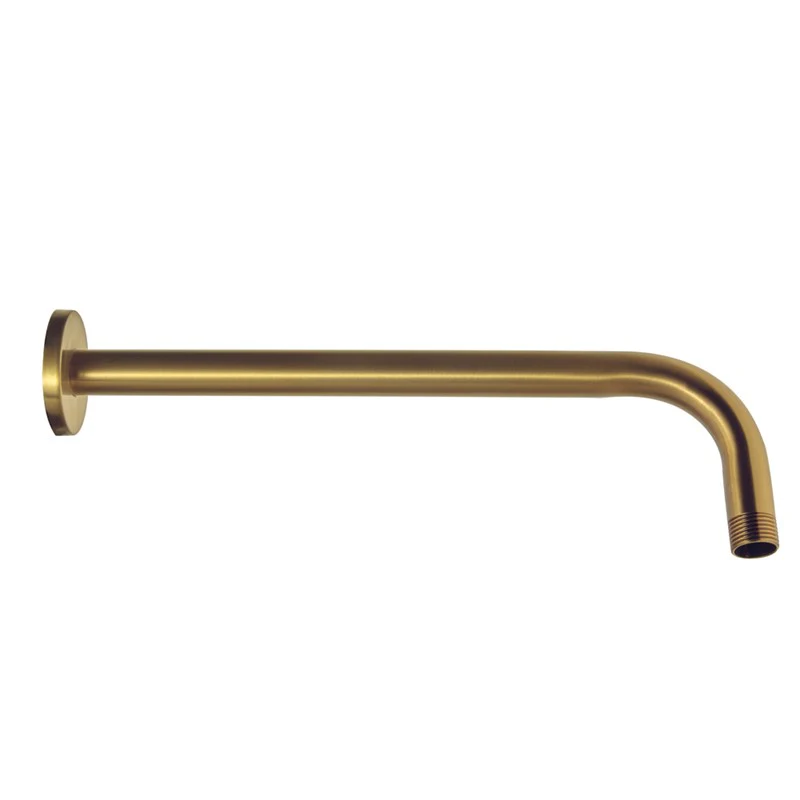 Aquadart Equate Wall Mounting Round Shower Arm - Brushed Brass