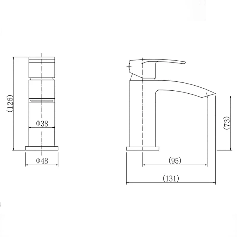 Aquadart Portobello Mono Basin Mixer & Waste - Black - Image 2