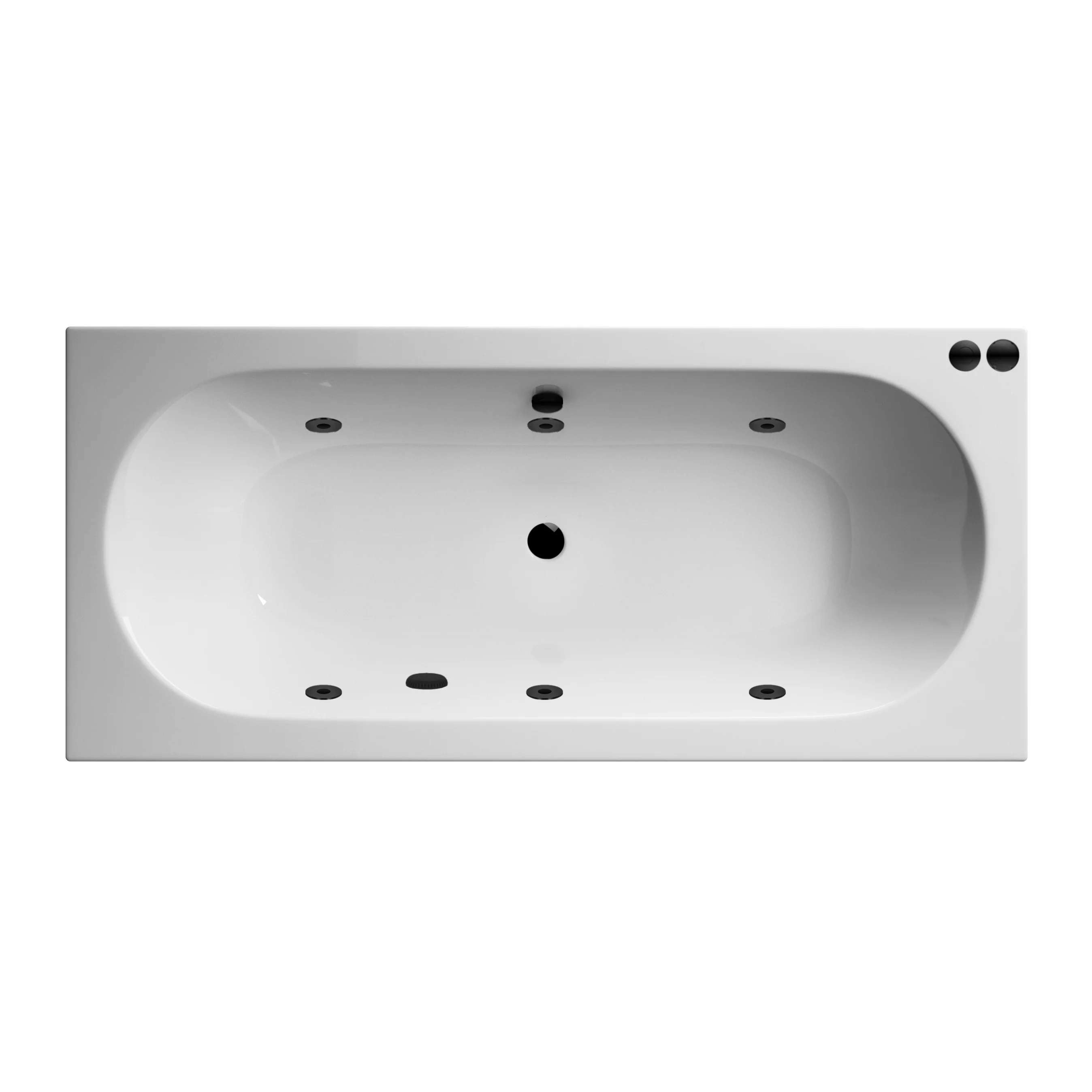 Arc Double Ended Whirlpool Hydrotherapy SPA Bath - 1700 x 750mm - Image 10