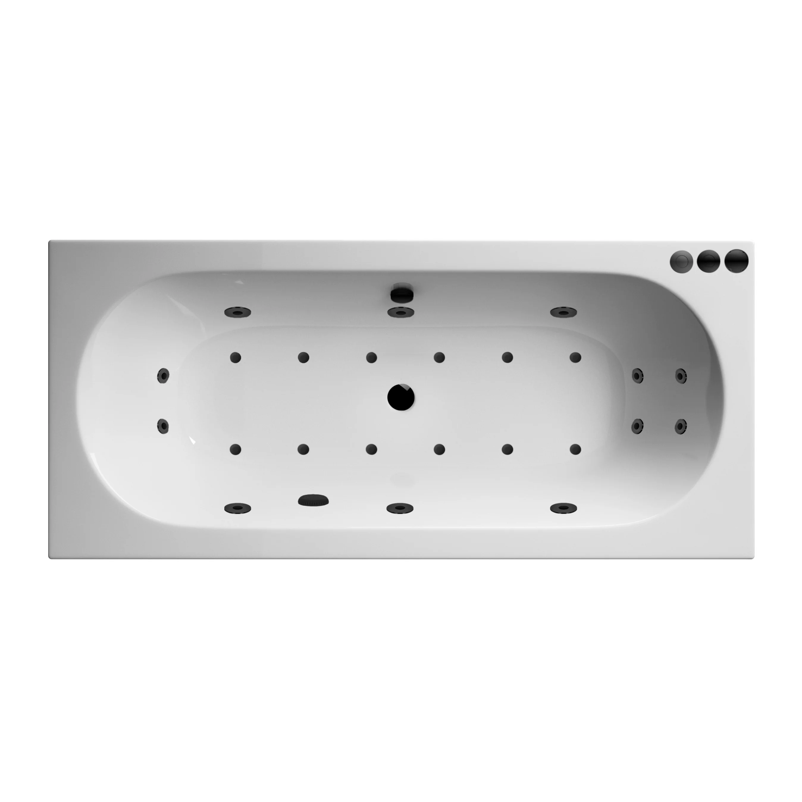 Arc Double Ended Whirlpool Hydrotherapy SPA Bath - 1700 x 750mm - Image 14