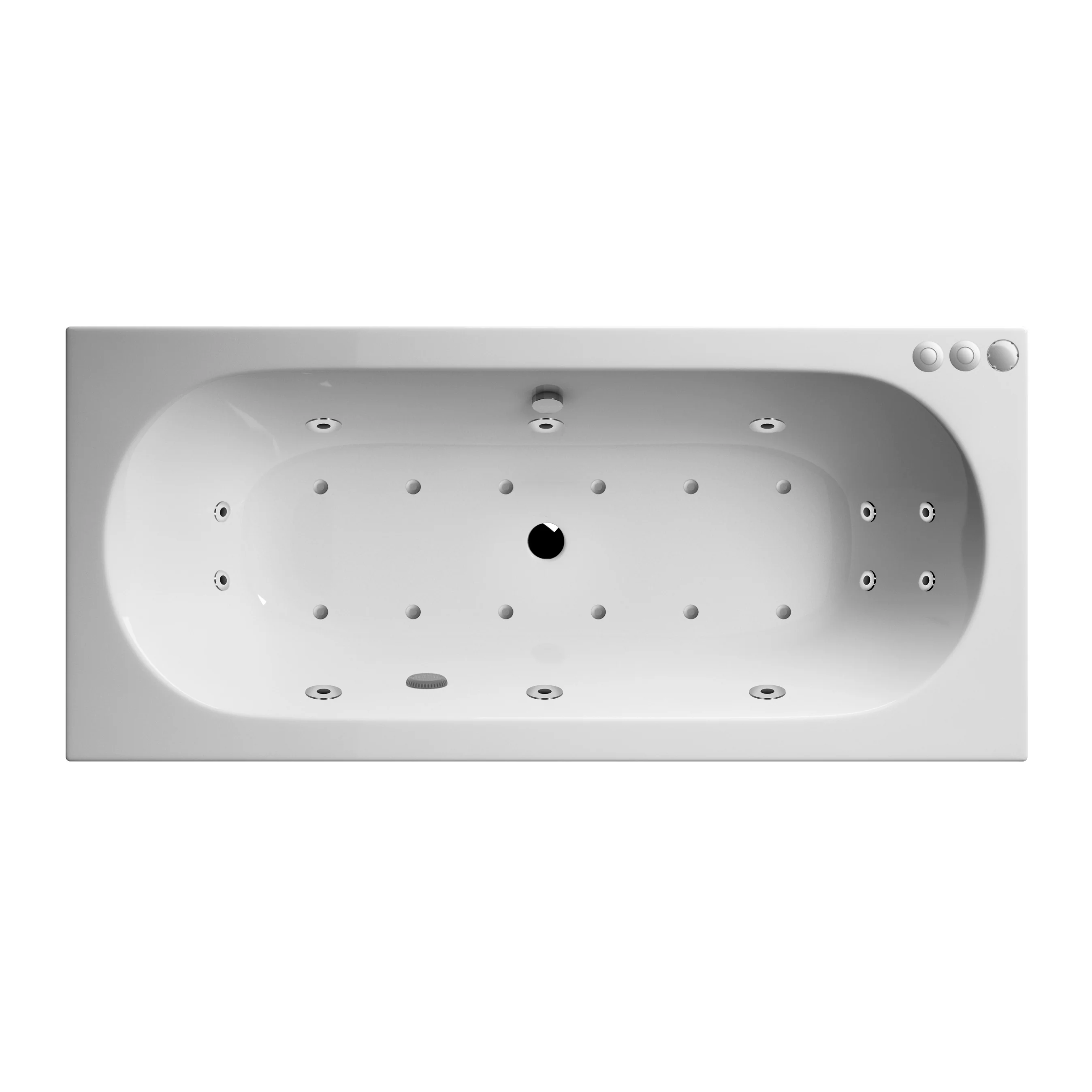 Arc Double Ended Whirlpool Hydrotherapy SPA Bath - 1700 x 750mm - Image 9