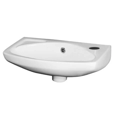 Aria Rimless Close Coupled Toilet with Melbourne 350mm Cloakroom Basin - Image 2