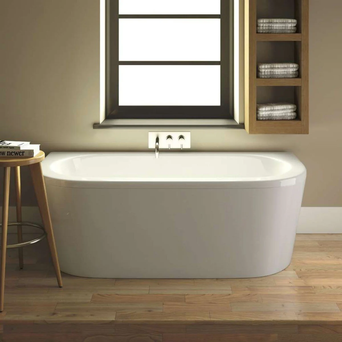 Arianne Back to Wall Bath & Panel - 1700 x 750mm