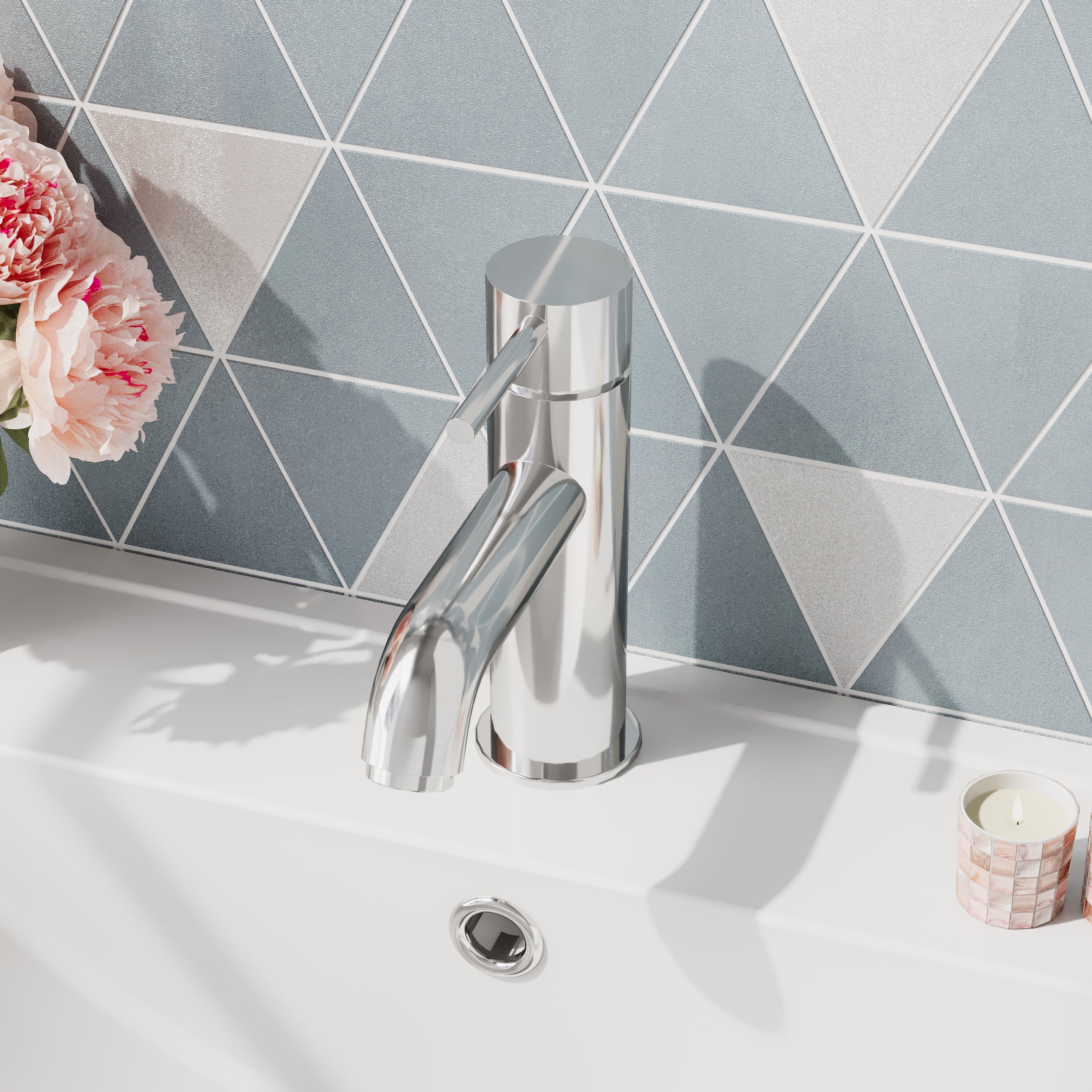 ARLO - Chrome Mono Basin Mixer Inc P/B Waste and Bath Shower Mixer Inc Handset - Image 2