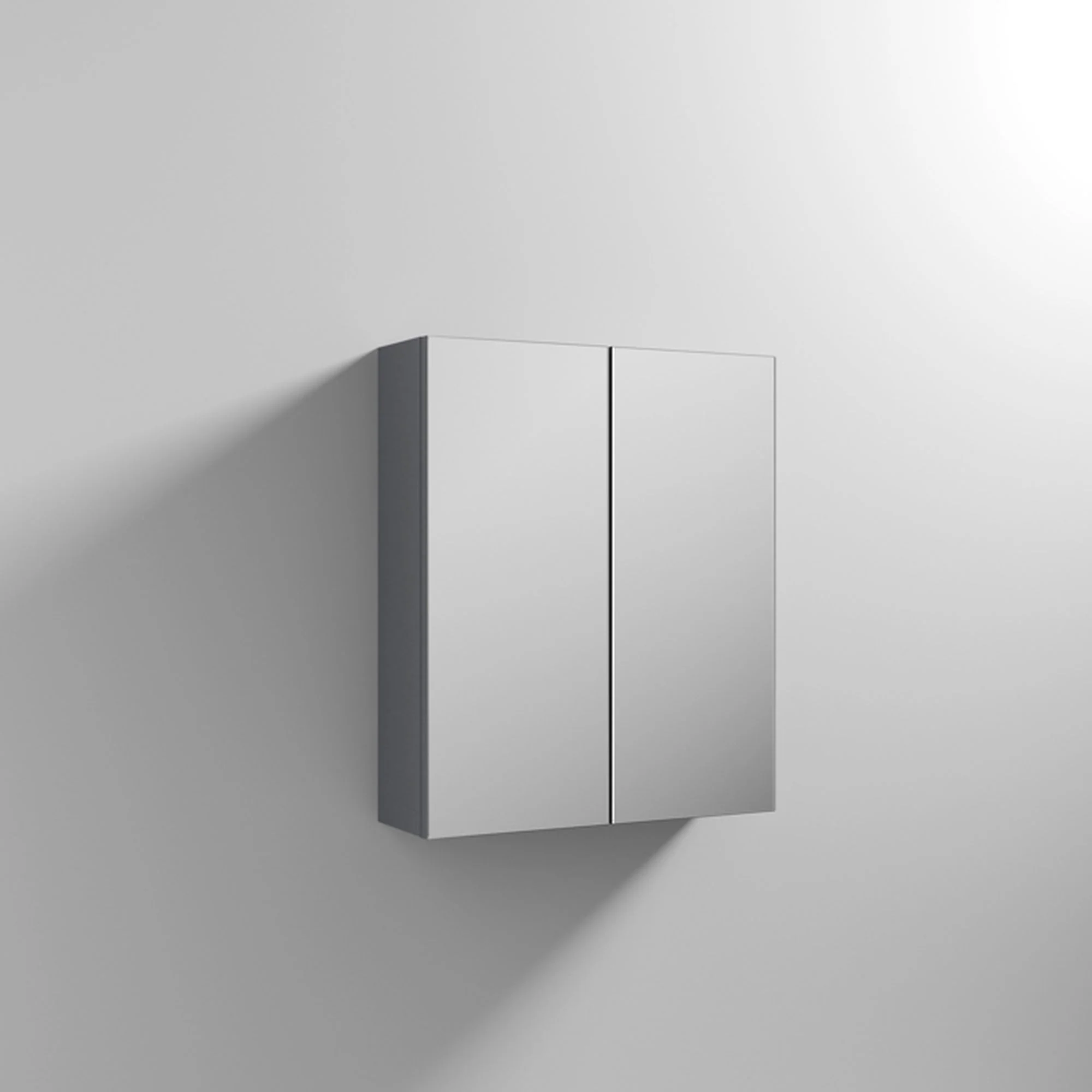 Nuie Arno 600mm Mirror Unit (50/50) - Satin Grey - Image 3