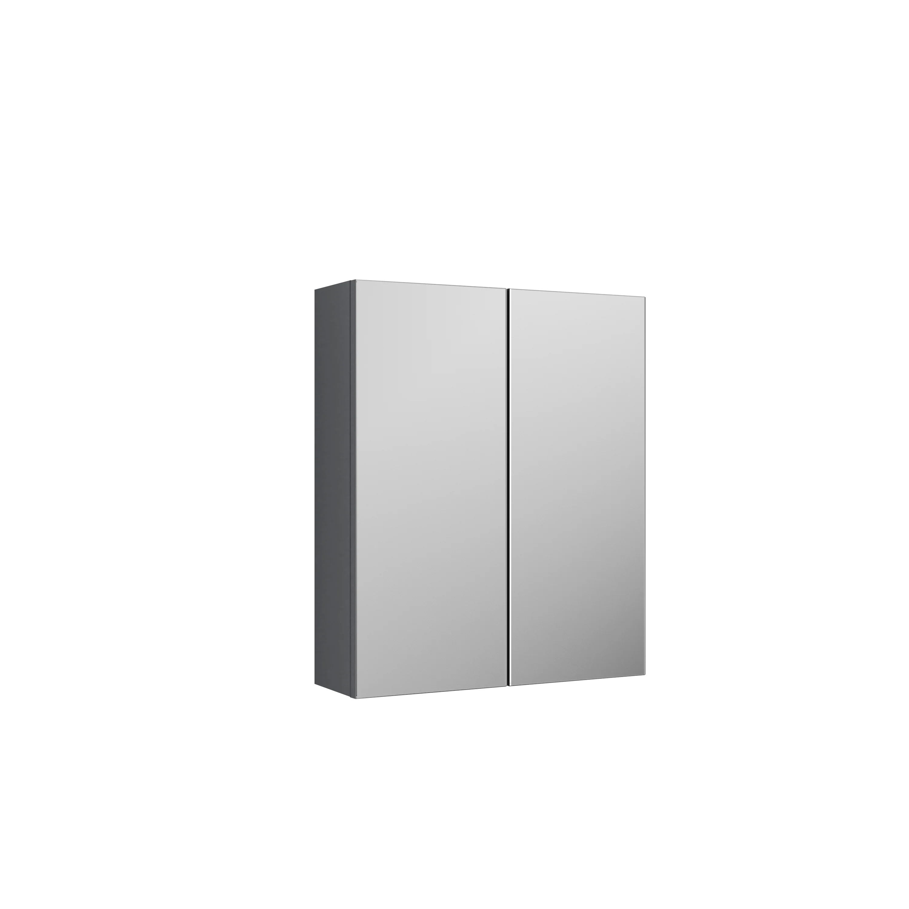 Nuie Arno 600mm Mirror Unit (50/50) - Satin Grey - Image 4