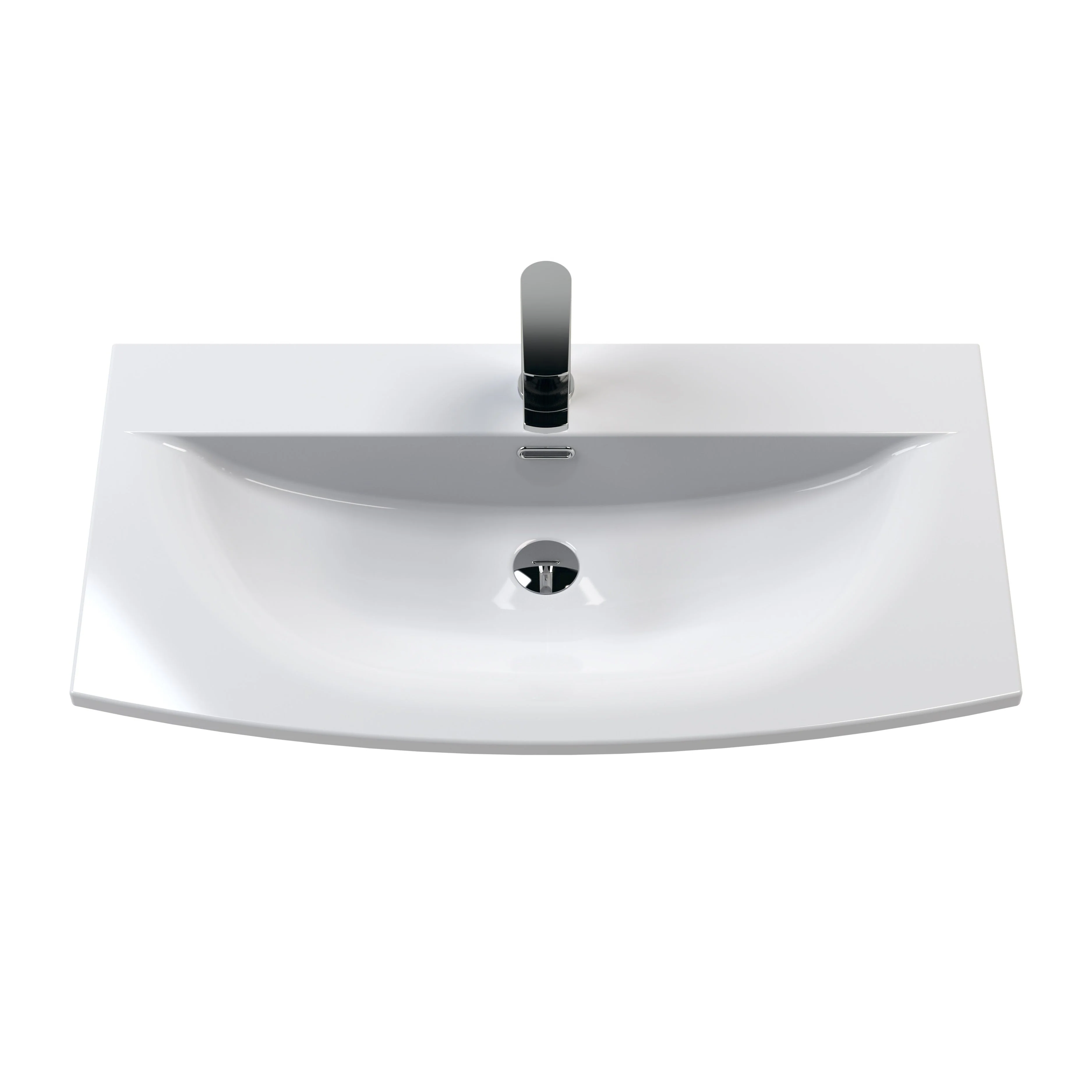 Nuie Arno 800mm Wall Hung 1-Drawer Vanity & Basin 4 - Soft Black - Image 2