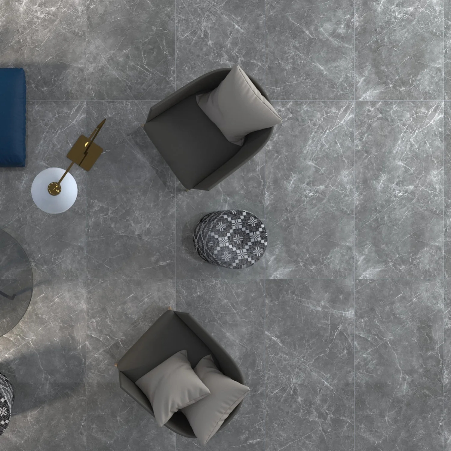Asia Gris Square Porcelain Tile