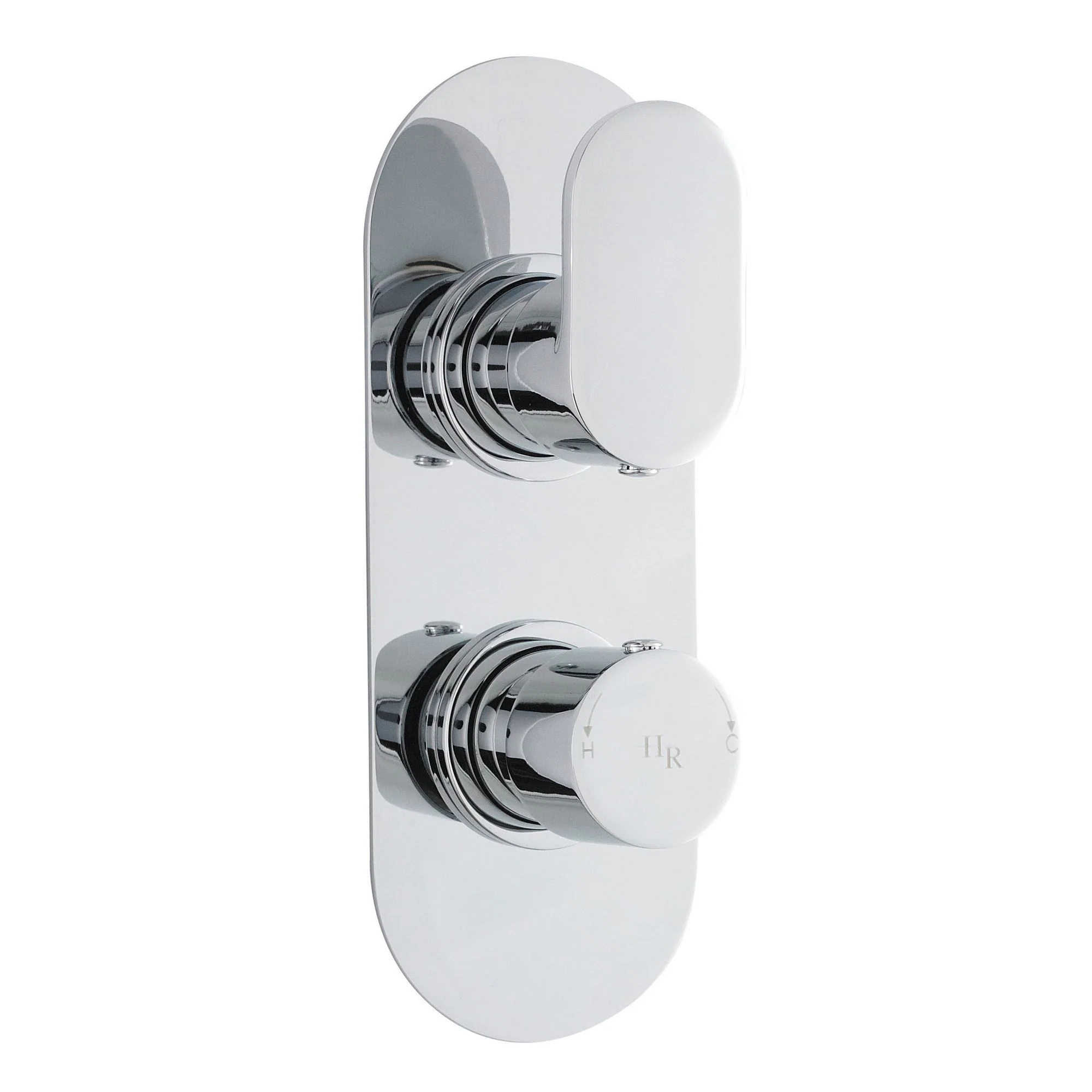 Asta Round Concealed Shower Valve with Diverter Dual Handle Chrome