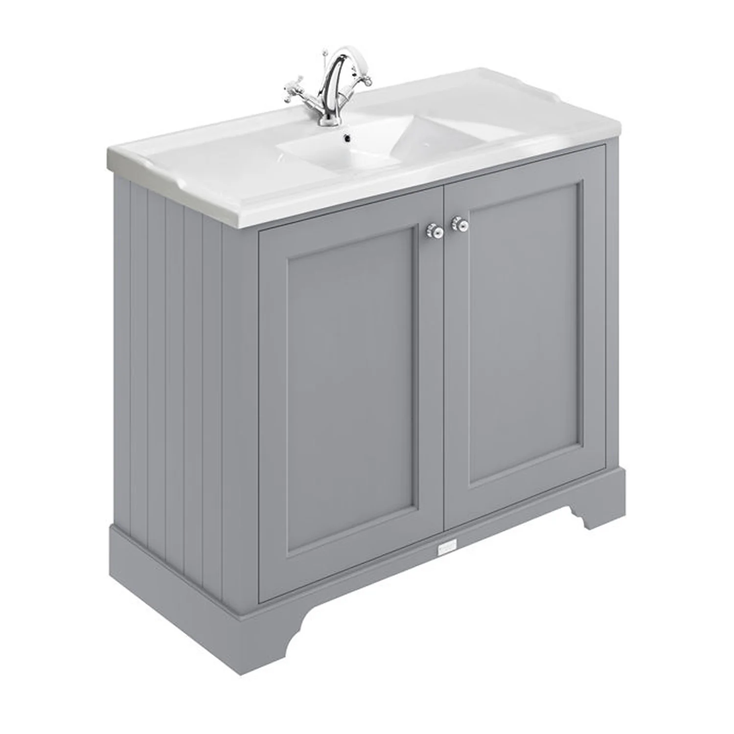 Bayswater 1000 Plummett Grey Vanity Unit with Ceramic Basin