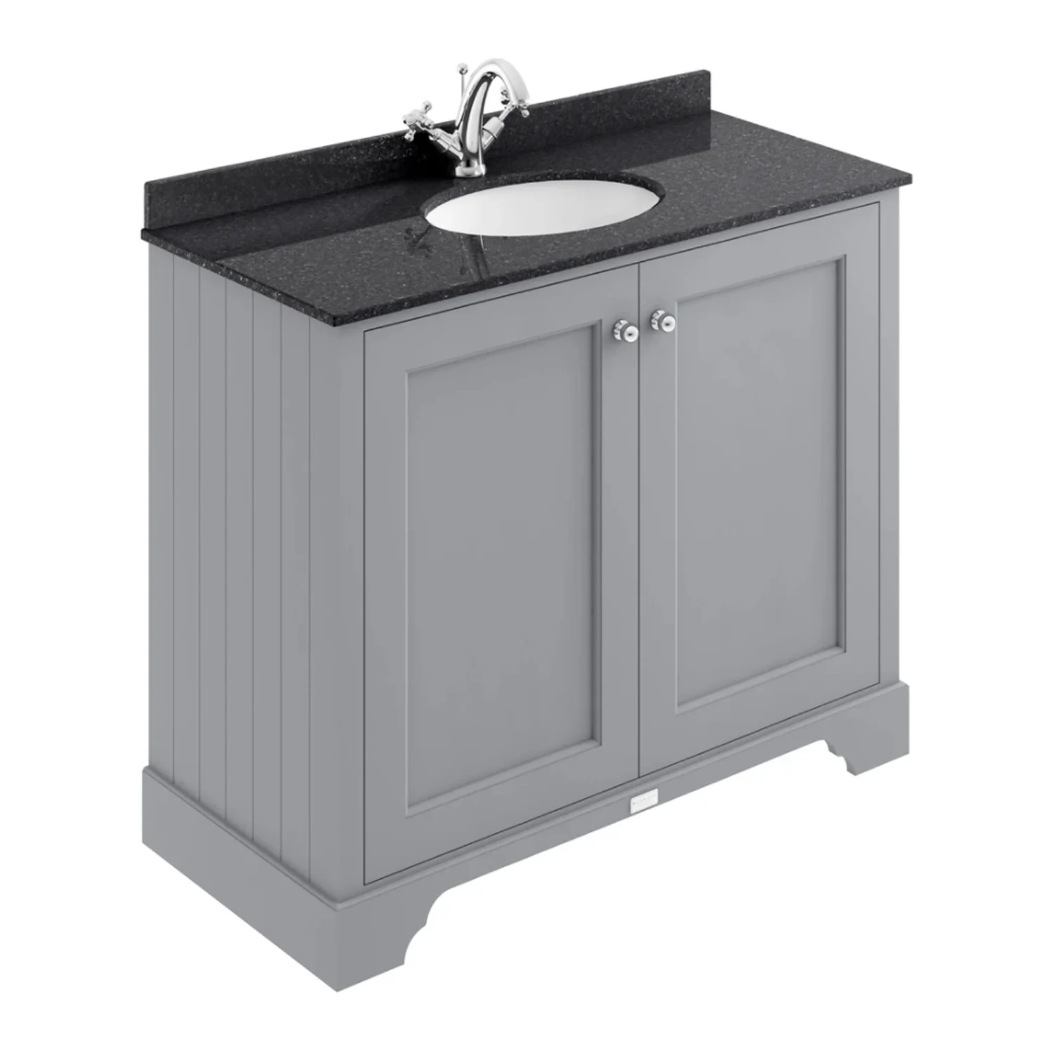 Bayswater 1000mm 2-Door Floor Standing Basin Cabinet - Plummett Grey