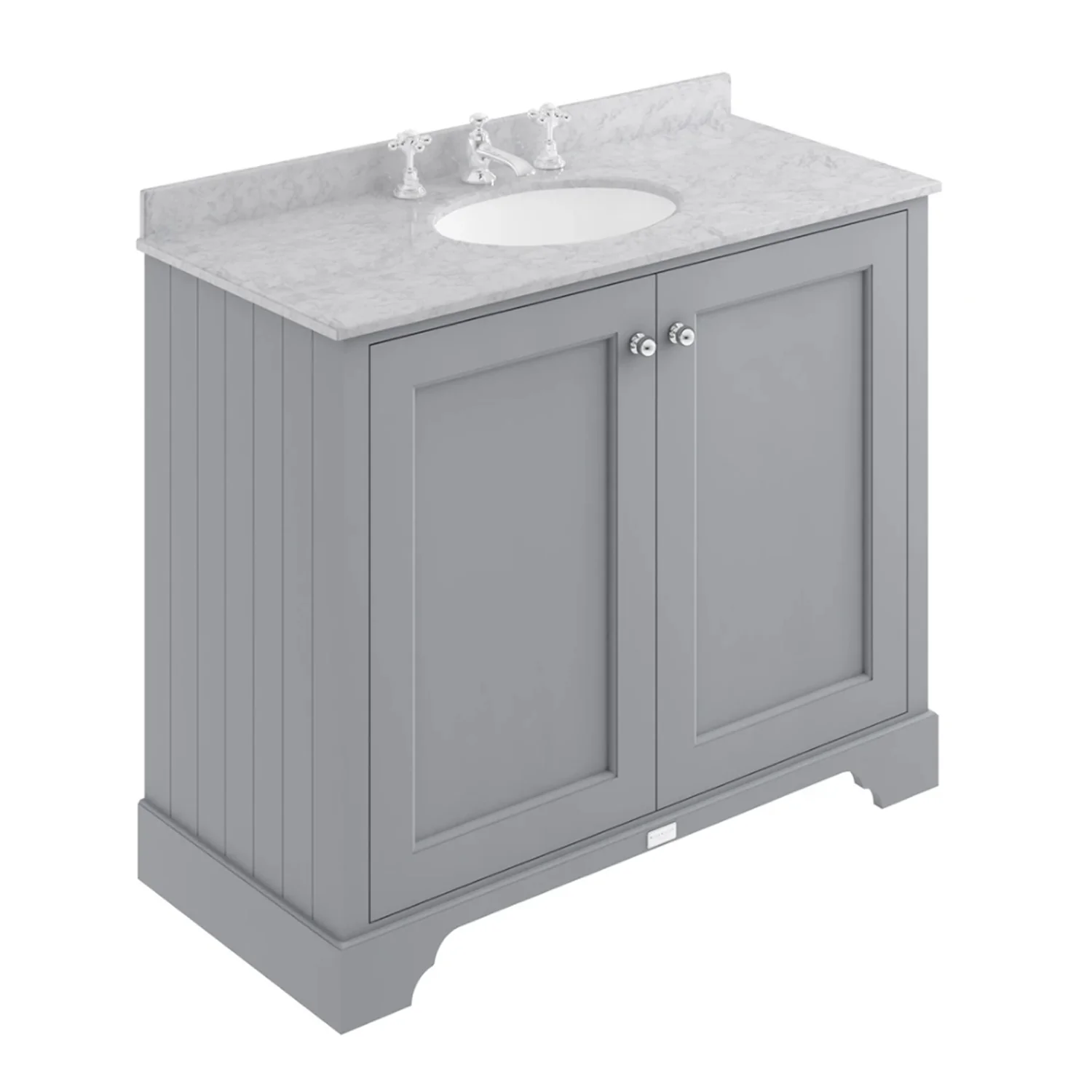Bayswater 1000mm 2-Door Floor Standing Basin Cabinet - Plummett Grey - Image 13