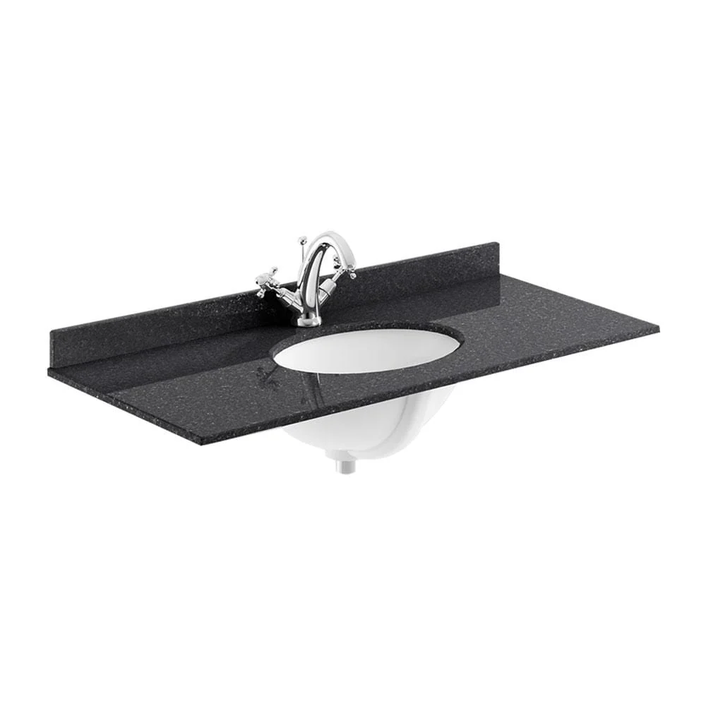 Bayswater 1000mm 2-Door Floor Standing Basin Cabinet - Plummett Grey - Image 7