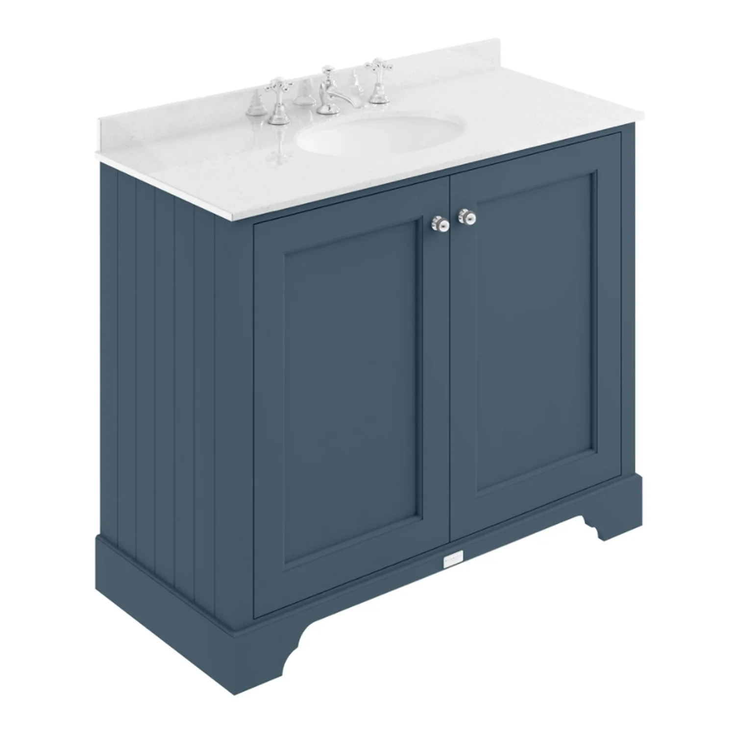 Bayswater 1000mm 2-Door Floor Standing Basin Cabinet - Stiffkey Blue - Image 13