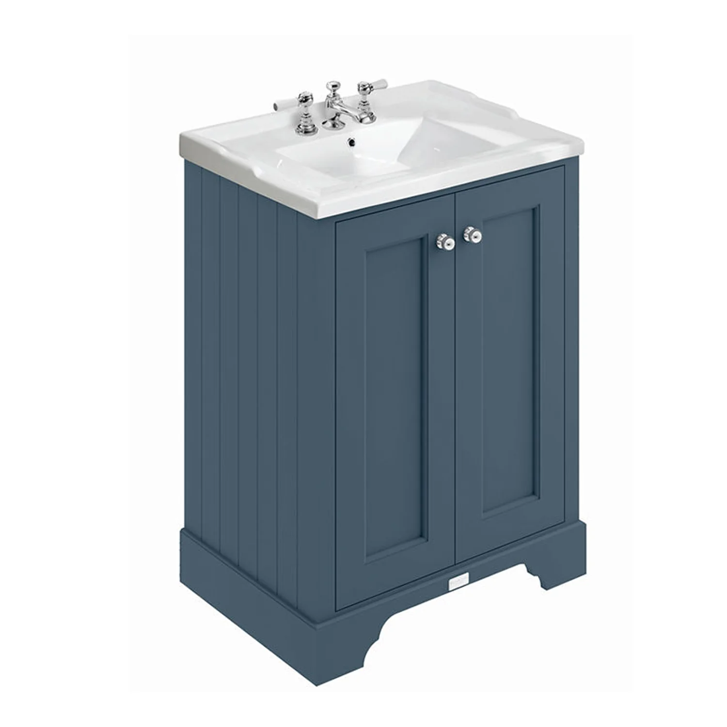 Bayswater 600 Vanity Unit with Ceramic Basin - Stiffkey Blue - Image 2