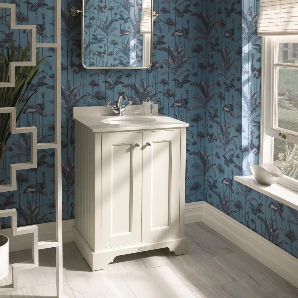 Bayswater 600mm 2-Door Basin Vanity Unit - Pointing White - Image 7