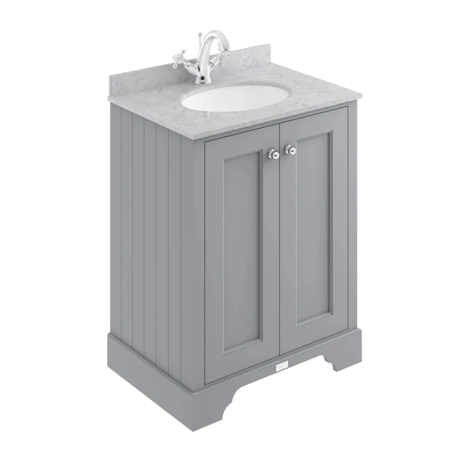 Bayswater 600mm Vanity & Single Bowl Marble Top - Plummet Grey - Image 2