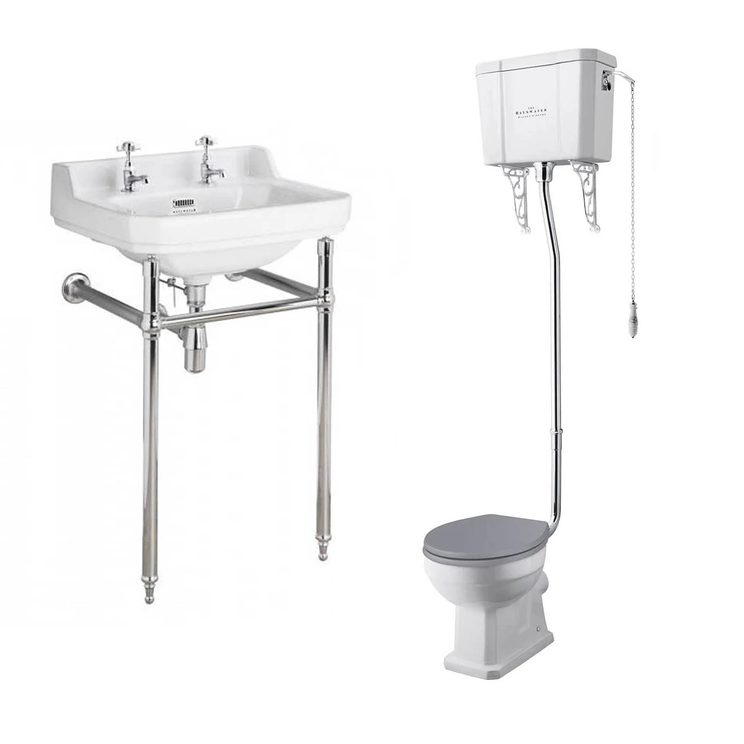 Bayswater Fitzroy 560mm High Level Traditional Bathroom Suite