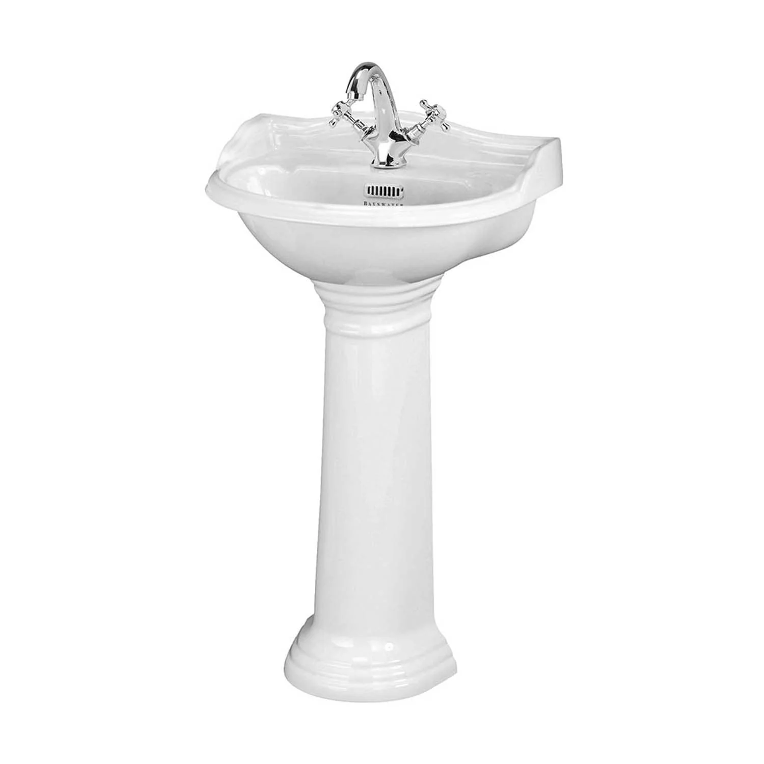 Bayswater Porchester 1TH 600mm Basin & Pedestal