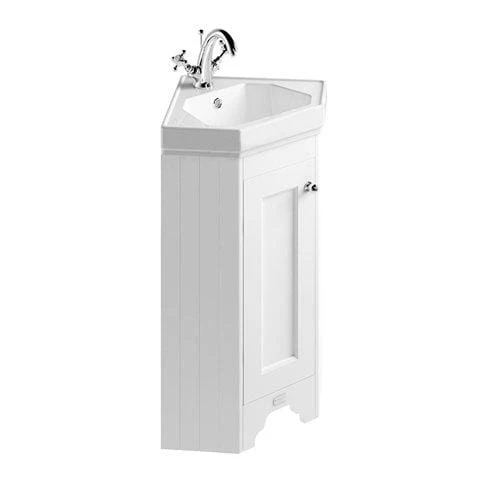Bayswater Traditional Corner Unit and Basin - Pointing White