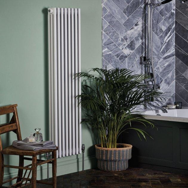 Bayswater Traditional White Nelson 3-Column Vertical Radiator 1500mm x 291mm - Image 2