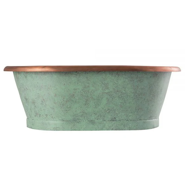 BC Designs Countertop Basin 530 x 345mm - Antique Copper/Verdigris Green - Image 2