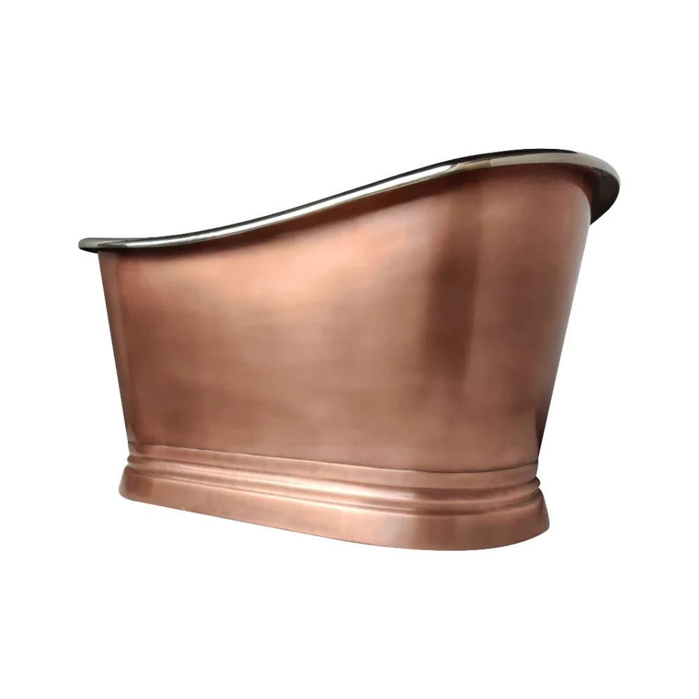 BC Designs Freestanding Boat Bath 1500 x 725mm - Antique Copper/Nickel - Image 4