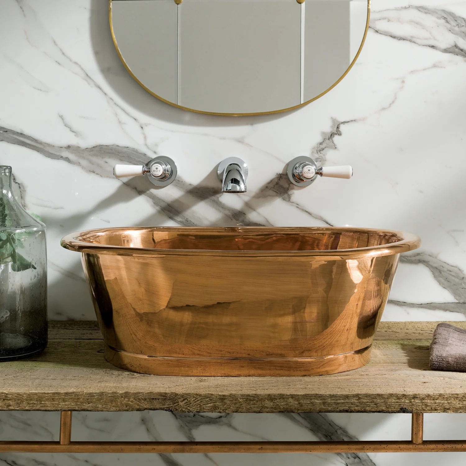 BC Designs Countertop Basin 530 x 345mm - Copper