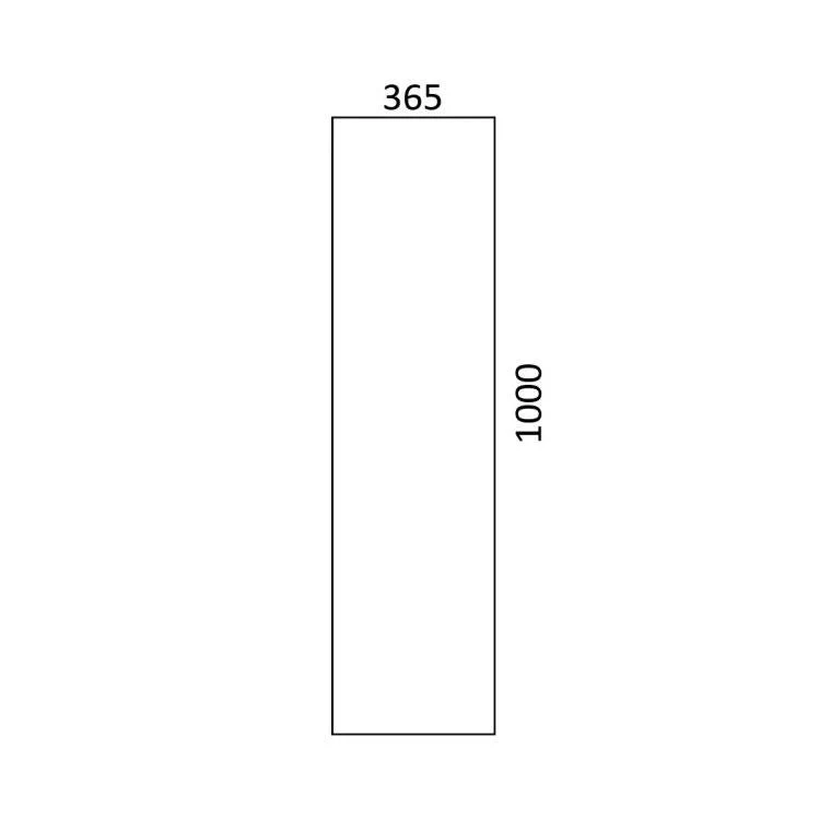 Blend 1000 x 365mm Full Depth Work Top - Concrete Grey - Image 3