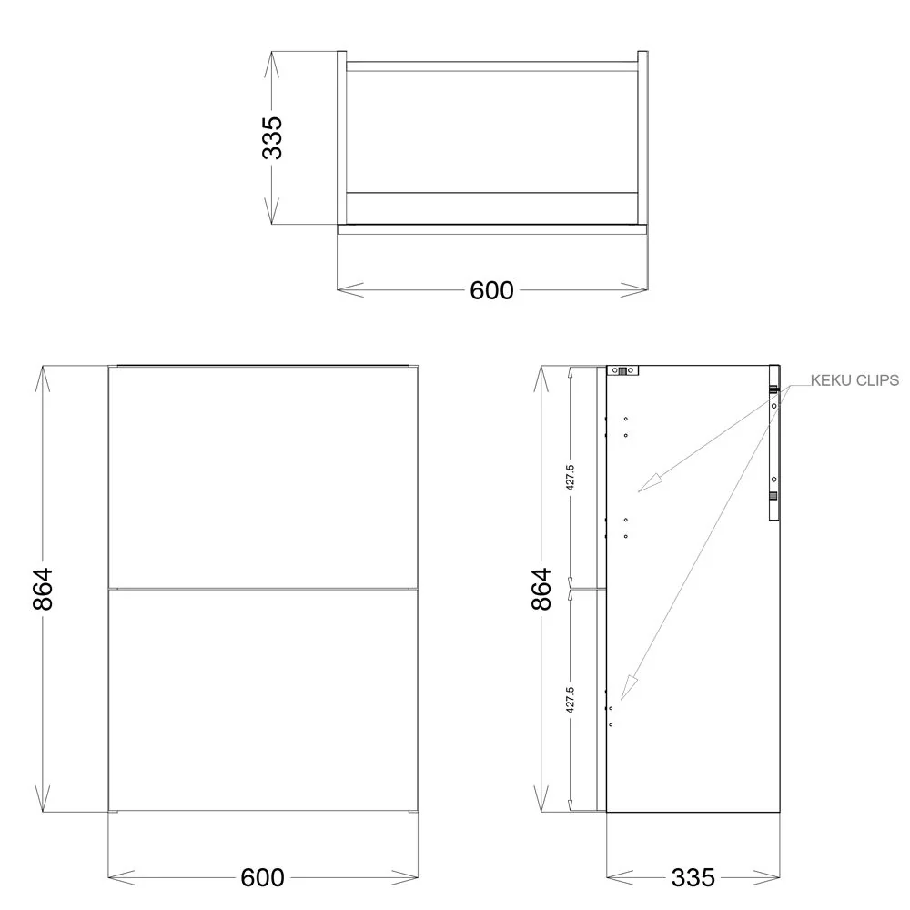 Blend 600 x 355mm W.C. Unit - Matt White - Image 3