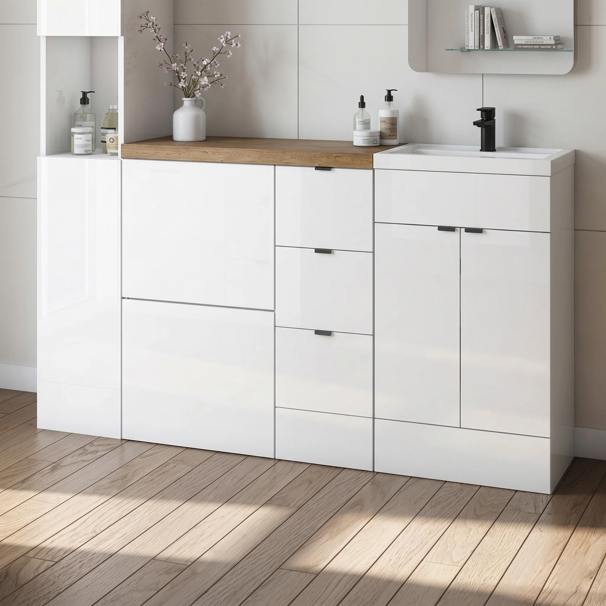 Blend 600 x 355mm W.C. Unit - Matt White - Image 5