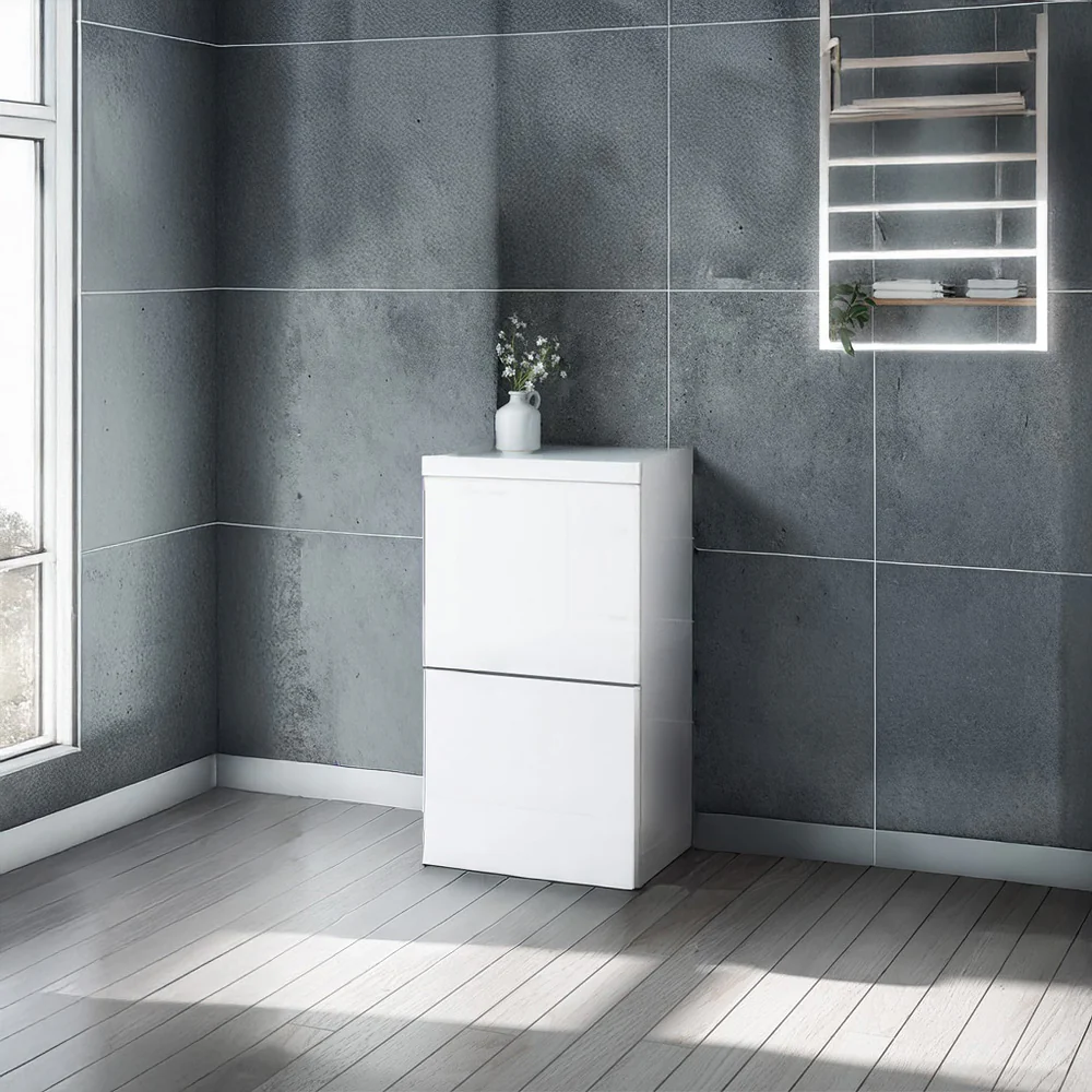 Blend 600 x 355mm W.C. Unit - Matt White with Back to Wall Toilet - Image 6