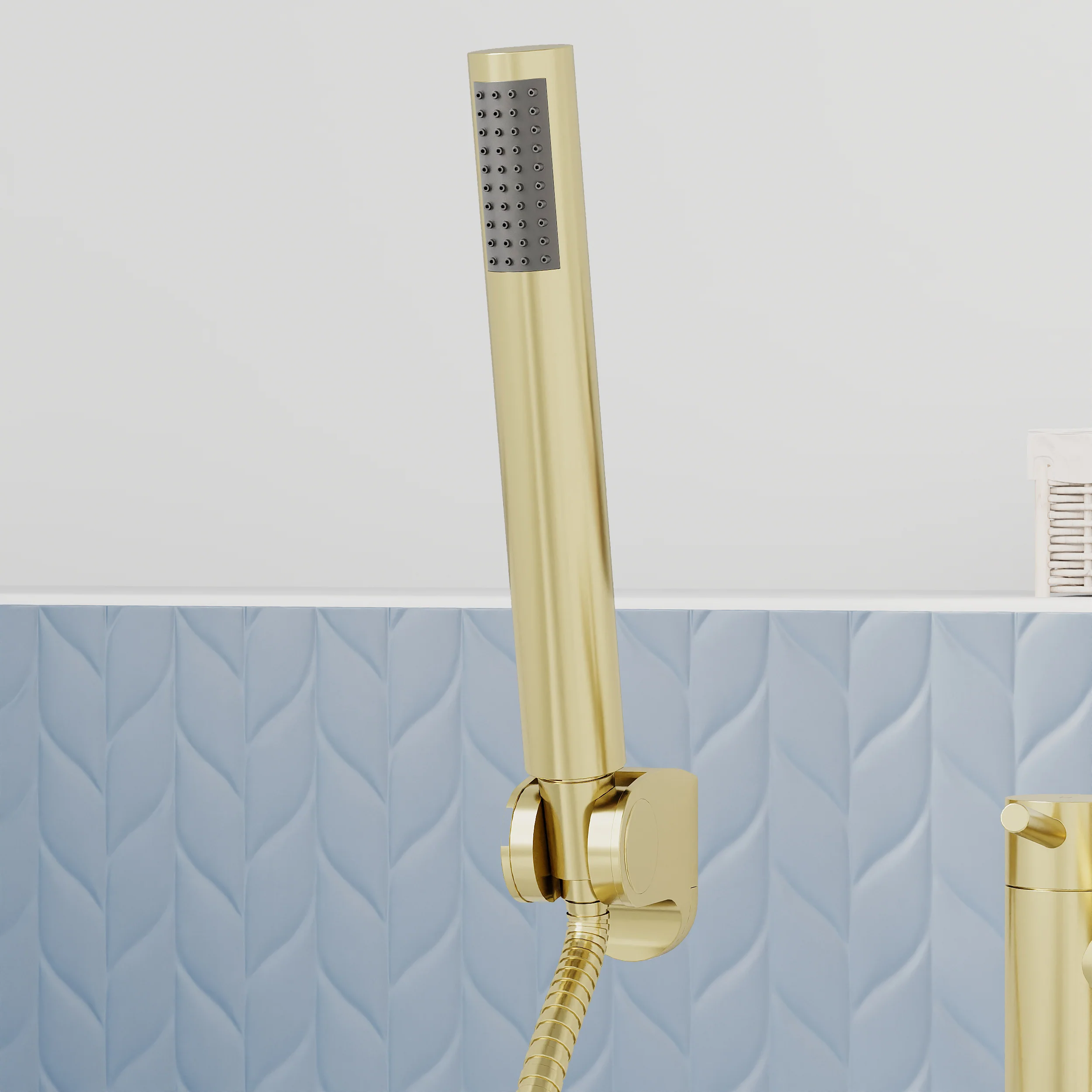 Brantley - Brushed Brass Mono Basin Mixer Inc P/B Waste and Bath Shower Mixer Inc Handset - Image 6