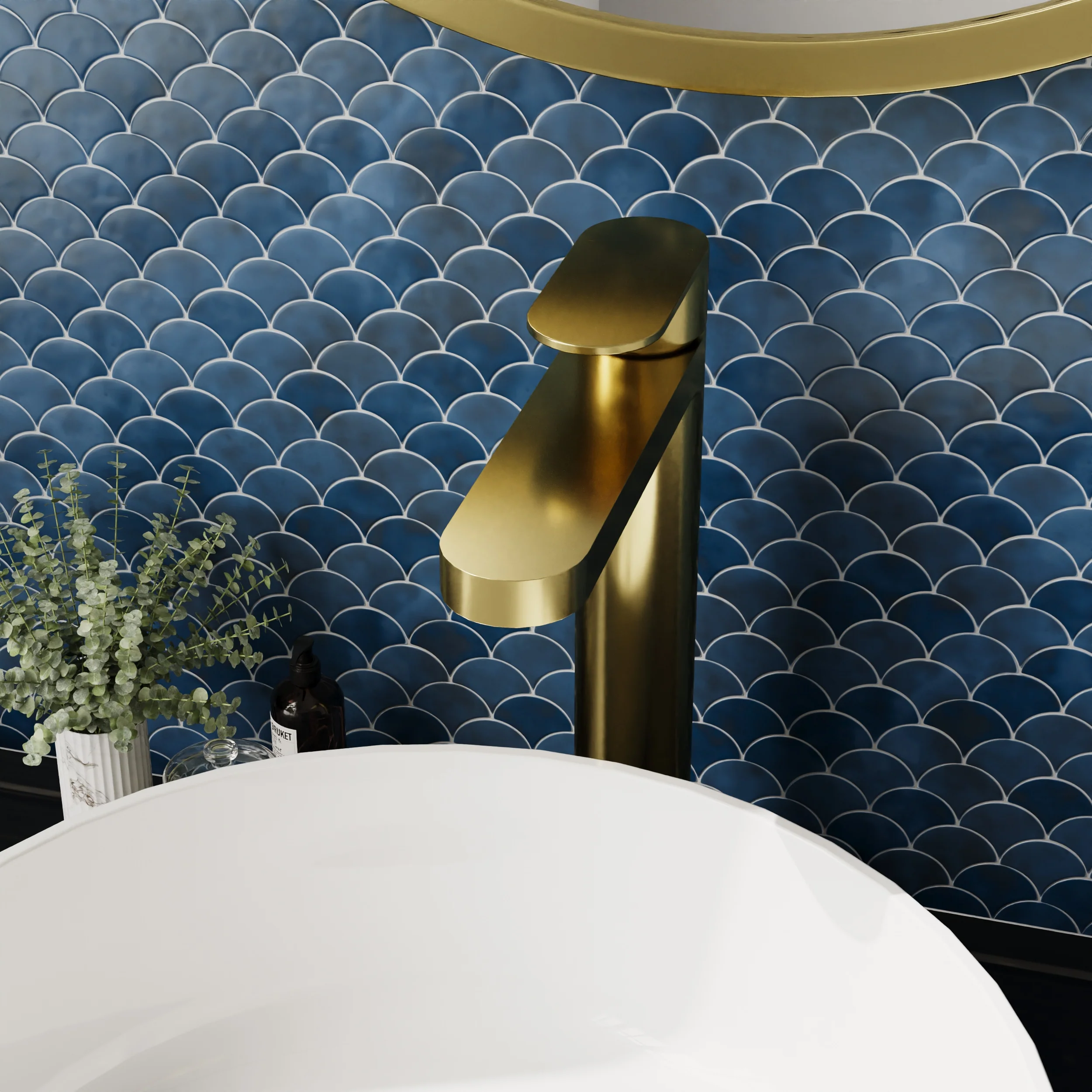 Brayden - Brushed Brass Tall Mono Basin Mixer Tap - Image 3