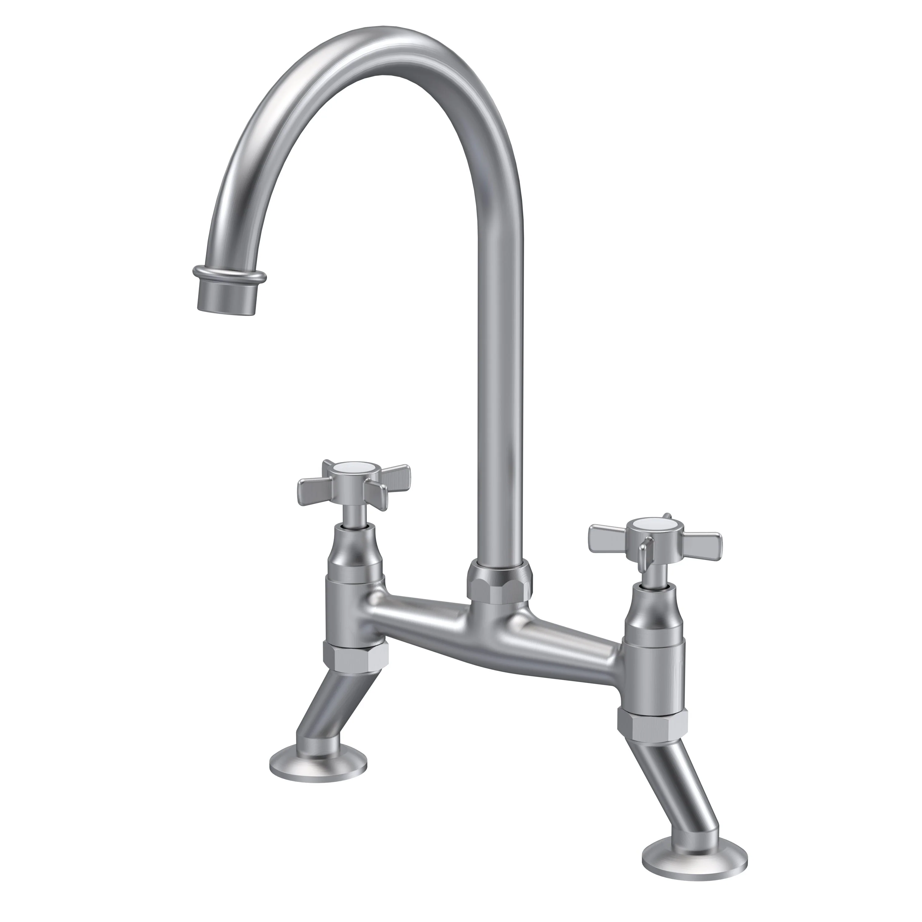 Bridge Sink Mixer Crosshead - Brushed Nickel