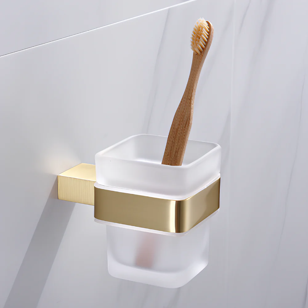 Brushed Brass Tumbler Holder